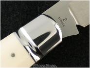 Reese Bose Single-Blade Lockback Saddlehorn - Creamy Pre-ban Ivory